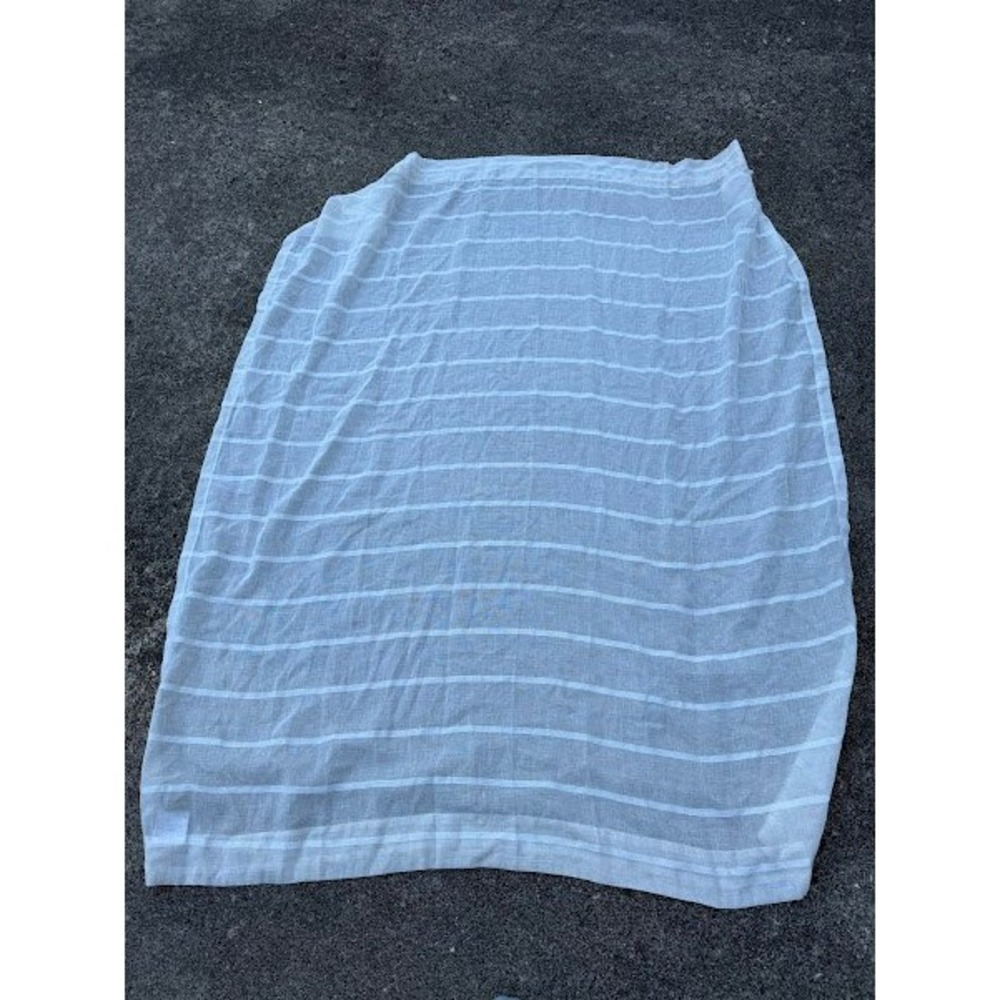 Clean‎ Window Linen Blend Striped Sheer Curtain Panel Cream White RN16798